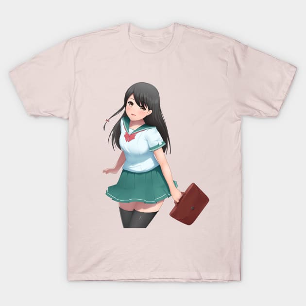 Anime Girl T-shirt T-Shirt by NadaSaid
